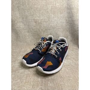 Nike Women's Roshe One Knit Jacquard Print Trainers Running Sneakers Blue Size 8